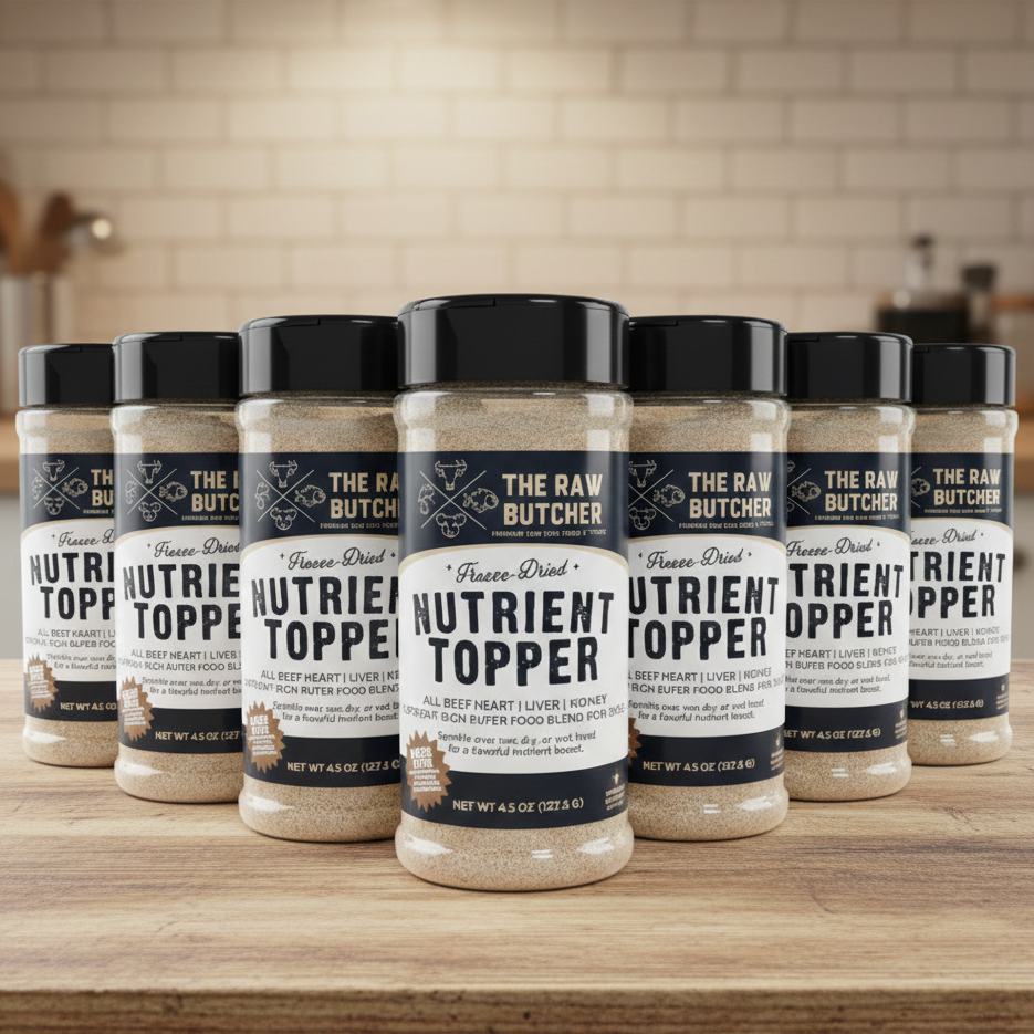 Dog Food Nutrient Topper | Freeze Dried Beef Organs 4.5 Oz - 8 Pack