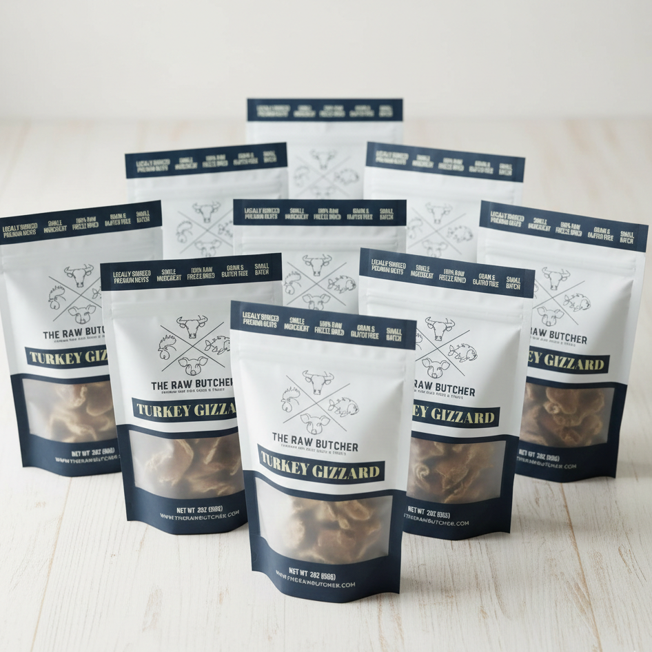 Turkey Gizzards for Dogs | Premium Small-Batch Dog Treats | 8-pack ($7.49 Per Unit) MSRP $14.99